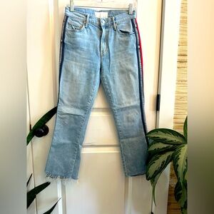 Mother The Insider Crop Thanks Again Racer Sz 25 Jeans